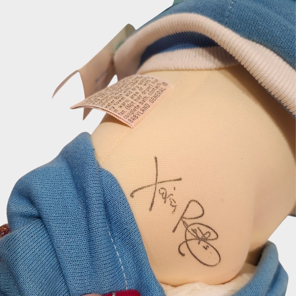 Vintage Xavier Roberts "Little People" Boy Doll 1981 New Year Blue Slugger 21" - Picture 5 of 15